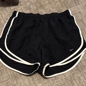 Nike Black Athletic Shorts with White Trim